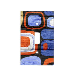 Modern Abstract Pastel Wood Look Light Switch Cove Cover