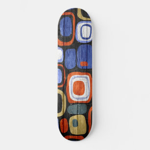 Modern Abstract Pastel Wood Look Skateboard