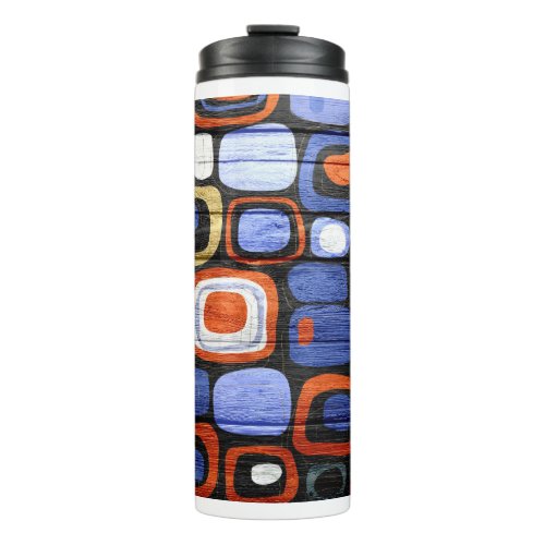 Modern Abstract Pastel Wood Look Thermal Tumbler