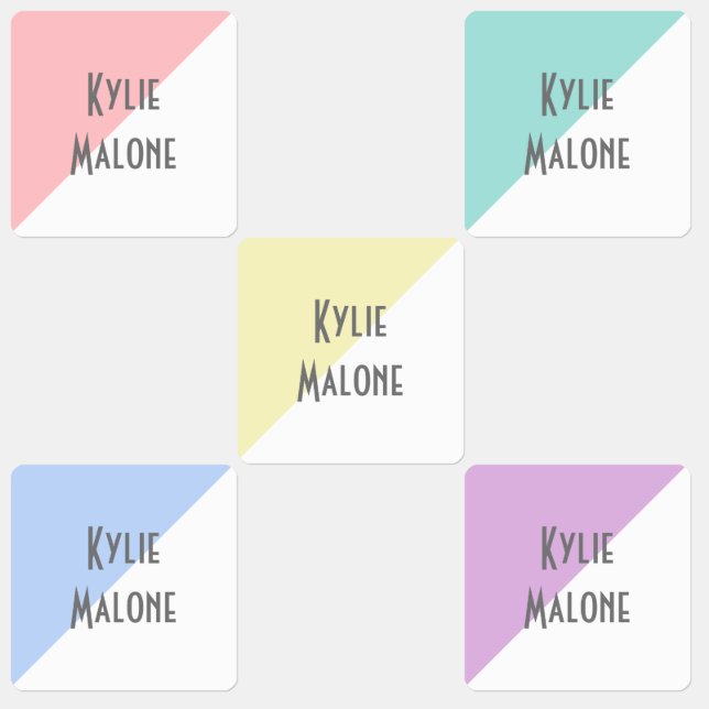 Modern Abstract Pastels Custom Clothing Kids' Labels (Group)