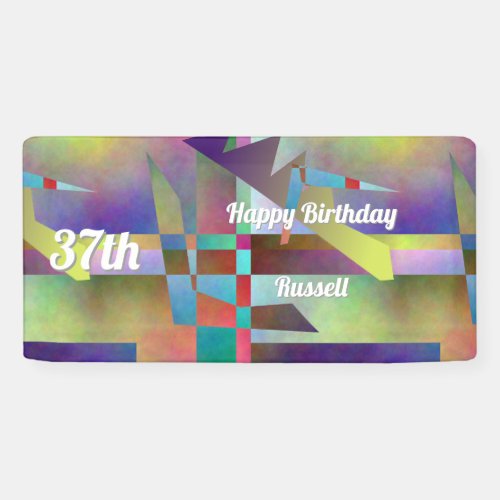Modern Abstract Pattern Birthday Celebration