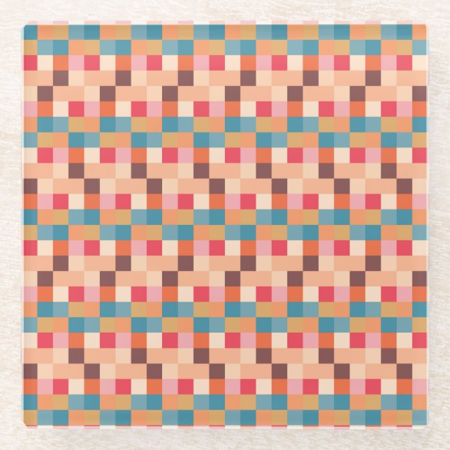 Modern Abstract Pattern Design Glass Coaster (Front)