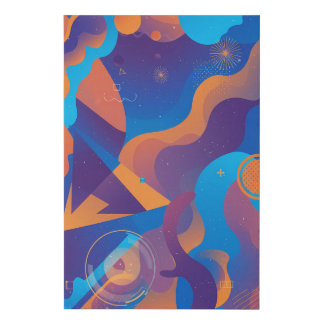 Modern Abstract Pattern Graphic Flow Faux Canvas Print