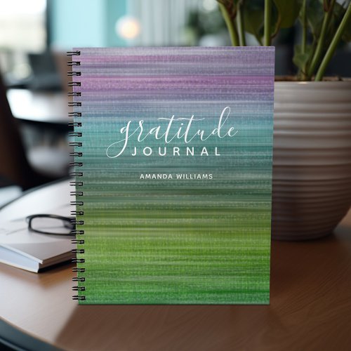 Modern Abstract Pattern Gratitude Journal and Name