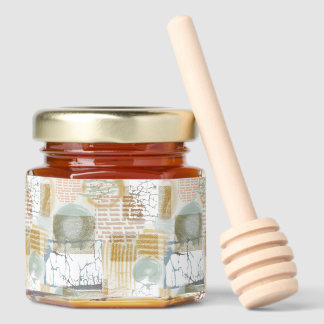 Modern Abstract Pattern Honey Jar Favors