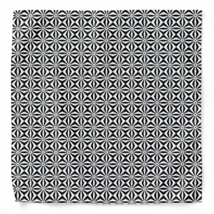 Modern Abstract Pattern in Black and White Bandana