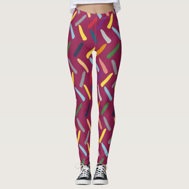 Modern Abstract Pattern Leggings (Front)