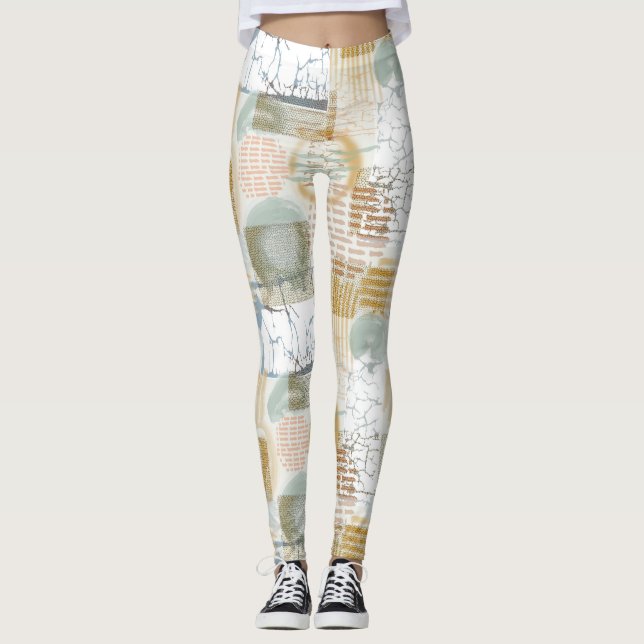 Modern Abstract Pattern Leggings (Front)