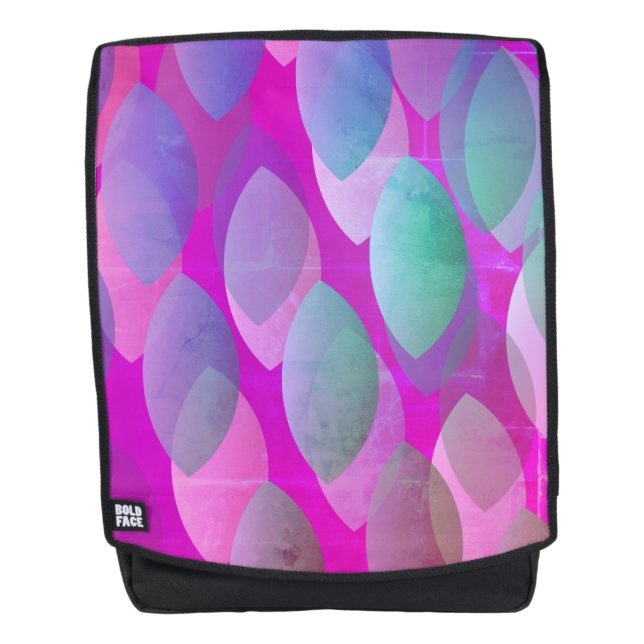 Modern Abstract Pattern | Magenta Purple Pink Teal Backpack (Front)