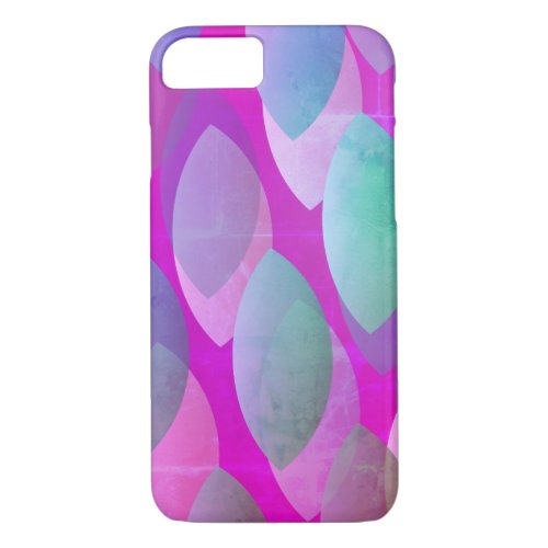 Modern Abstract Pattern  Magenta Purple Pink Teal iPhone 87 Case