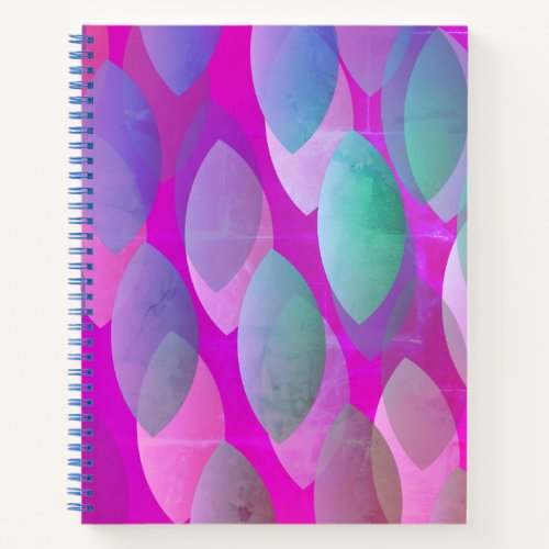 Modern Abstract Pattern  Magenta Purple Pink Teal Notebook