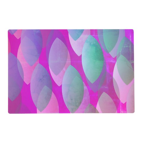 Modern Abstract Pattern  Magenta Purple Pink Teal Placemat
