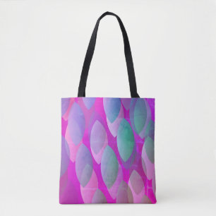 Modern Abstract Pattern Magenta Purple Pink Teal Tote Bag