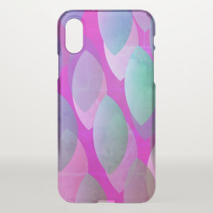 Modern Abstract Pattern   Magenta Purple Pink Teal iPhone X Case