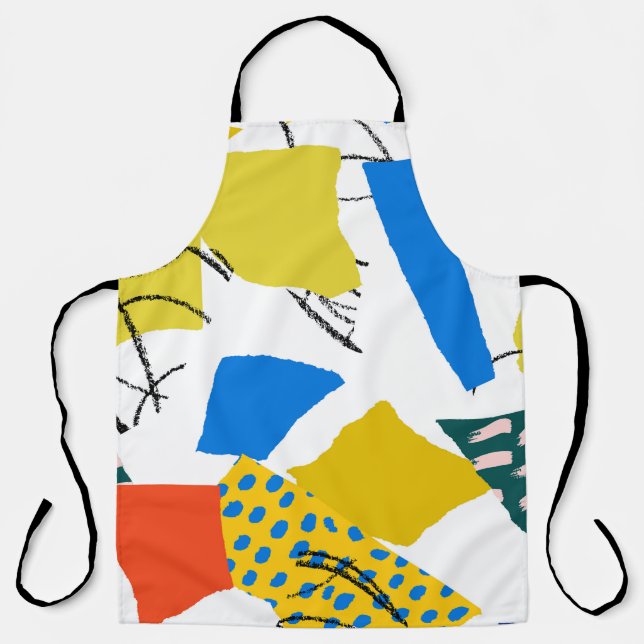 Modern Abstract Pattern with Shapes. Apron (Front)