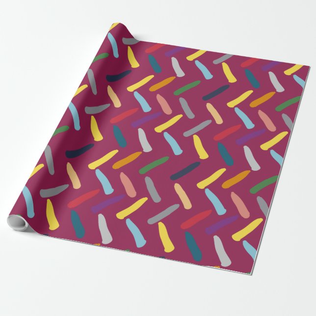 Modern Abstract Pattern Wrapping Paper (Unrolled)