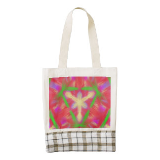 Modern abstract pattern zazzle HEART tote bag