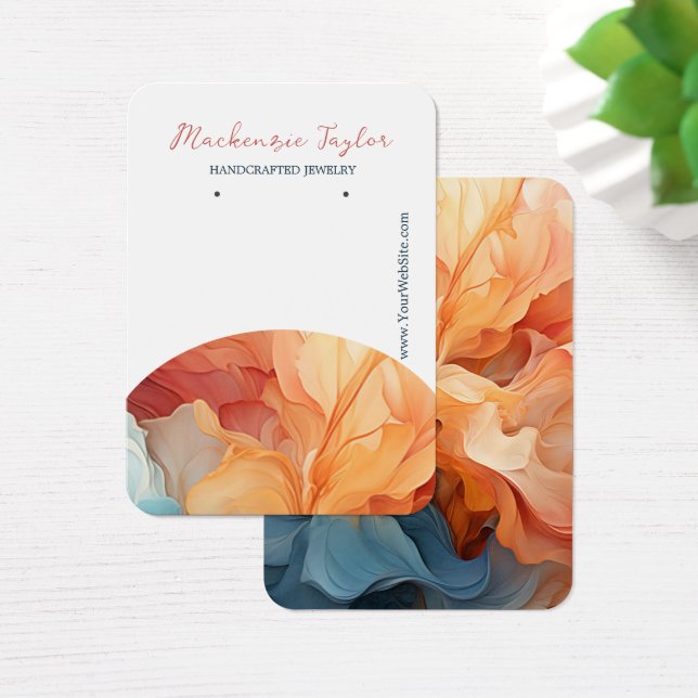 Modern Abstract Personalized Earring Display Card (Desk)