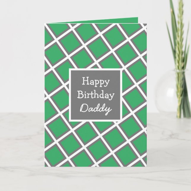 Modern Abstract Personalized Happy Birthday Daddy Card (Front)