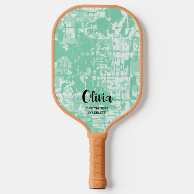 Modern Abstract Personalized Name Pickleball Paddl Paddle (Front)