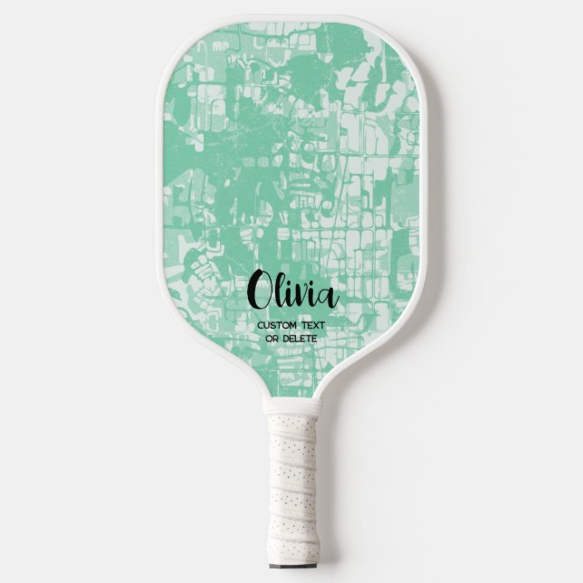 Modern Abstract Personalized Name Pickleball Paddl Paddle (Front)