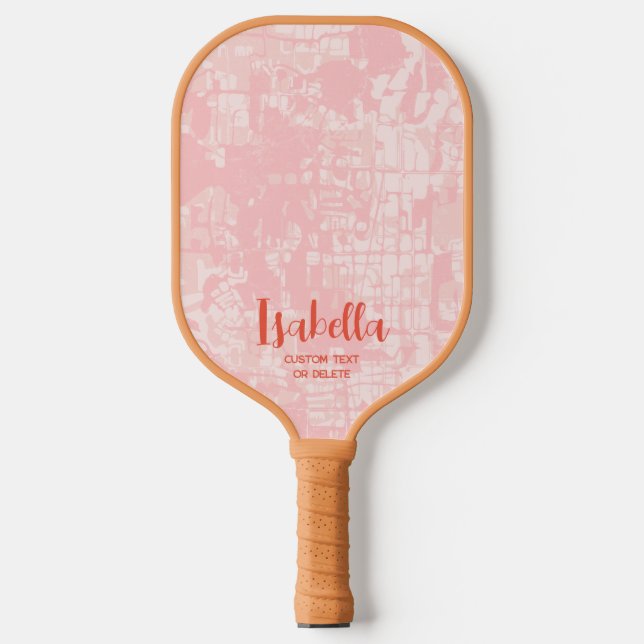 Modern Abstract Personalized Name Pickleball Paddl Pickleball Paddle (Front)