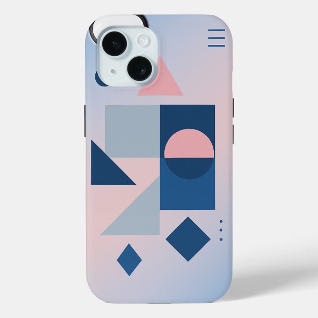 Modern Abstract Phone Case with Vibrant Colors (Back)