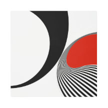 Modern, abstract picture with visible metal parts