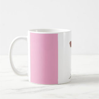 Modern Abstract Pink and White Personalized Coffee Mug