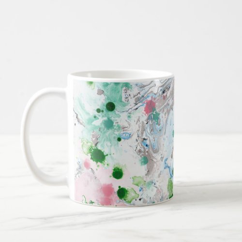 Modern Abstract Pink Blue Green Colors Template Coffee Mug