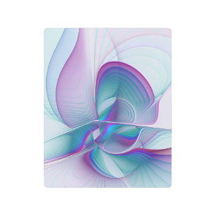 Modern Abstract Pink Blue Turquoise Fractal Art