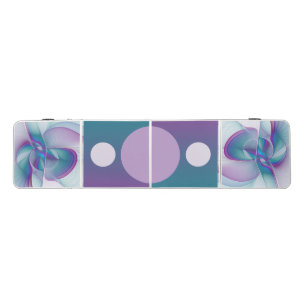 Modern Abstract Pink Blue Turquoise Fractal Art Beer Pong Table