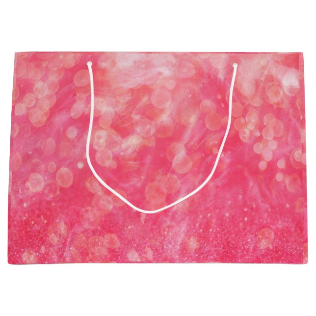 Modern Abstract Pink Color Watercolor  Large Gift Bag (Front)