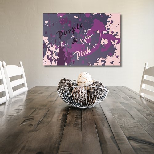 Modern Abstract Pink Purple Vector Paint Splatter Acrylic Print