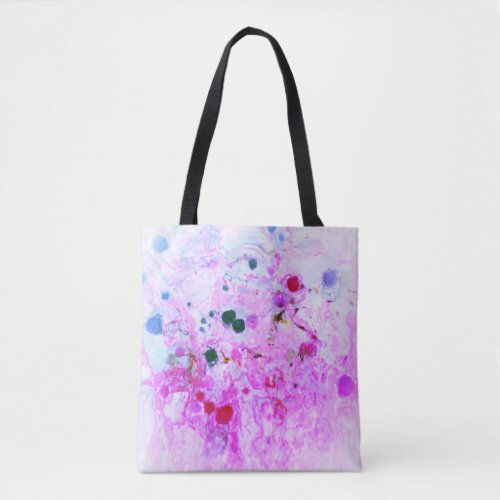 Modern Abstract Pink Red Purple Blue Green Tote Bag