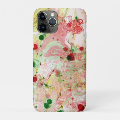 Modern Abstract Pink Red Yellow Green Template iPhone 11 Pro Case