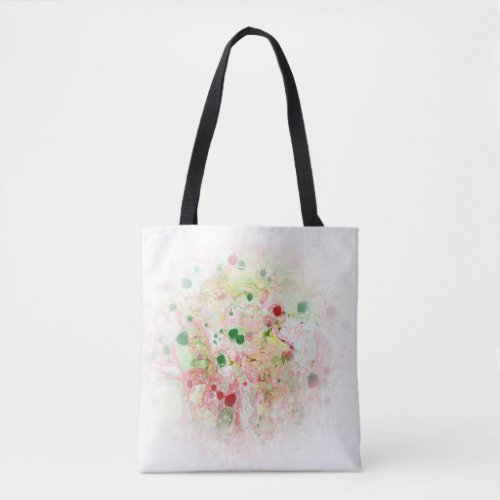 Modern Abstract Pink Red Yellow Green Template Tote Bag
