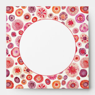 Modern Abstract Pink Watercolor Circles Envelope