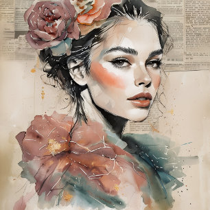 “Modern Abstract Portrait Canvas Print