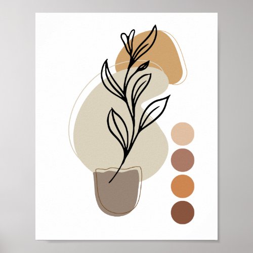 Modern Abstract Poster Contemporary Elegant Boho Poster