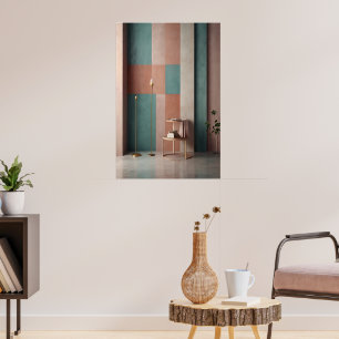 Modern Abstract Poster Geometric Pastel Minimali