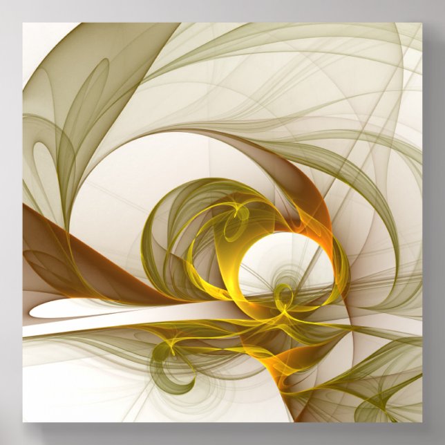 Modern Abstract Precious Metal Colors Fractal Acrylic Photo Tile (Front Set)