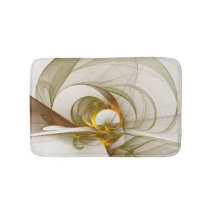 Modern Abstract Precious Metal Colors Fractal Bath Mat