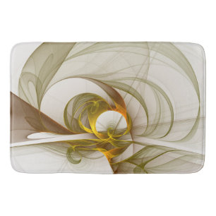 Modern Abstract Precious Metal Colors Fractal Bath Mat