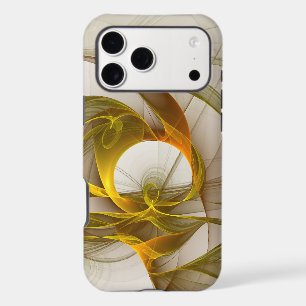 Modern Abstract Precious Metal Colors Fractal iPhone 17 Pro Max Case