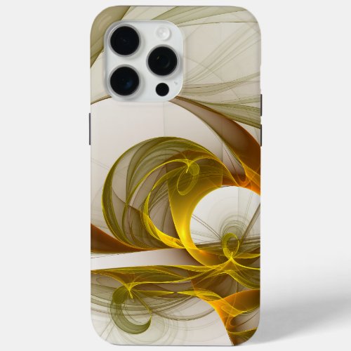 Modern Abstract Precious Metal Colors Fractal iPhone 15 Pro Max Case