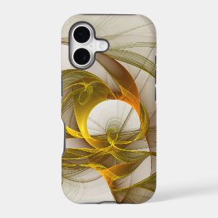 Modern Abstract Precious Metal Colors Fractal iPhone 17 Case