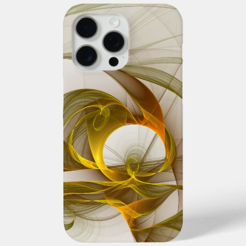 Modern Abstract Precious Metal Colors Fractal iPhone 15 Pro Max Case
