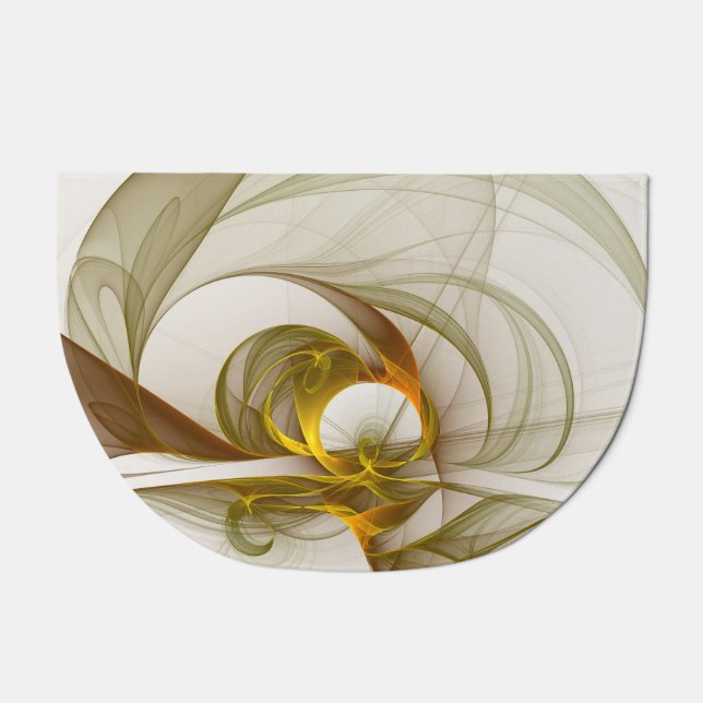 Modern Abstract Precious Metal Colors Fractal Doormat (Front)