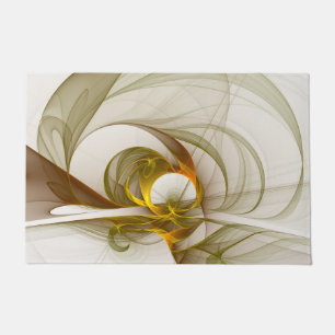 Modern Abstract Precious Metal Colors Fractal Doormat